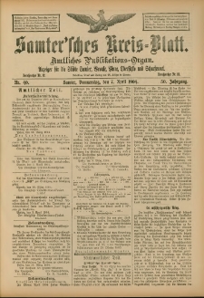 Samtersches Kreis-Blatt = Dziennik Powiatu Szamotulskiego 1904.04.07 Jg.50 Nr40