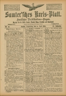 Samtersches Kreis-Blatt = Dziennik Powiatu Szamotulskiego 1904.04.14 Jg.50 Nr43
