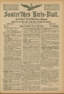Samtersches Kreis-Blatt = Dziennik Powiatu Szamotulskiego 1904.04.16 Jg.50 Nr44