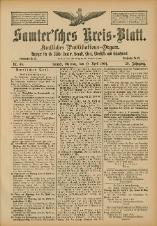 Samtersches Kreis-Blatt = Dziennik Powiatu Szamotulskiego 1904.04.19 Jg.50 Nr45