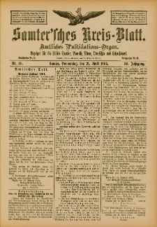 Samtersches Kreis-Blatt = Dziennik Powiatu Szamotulskiego 1904.04.21 Jg.50 Nr46
