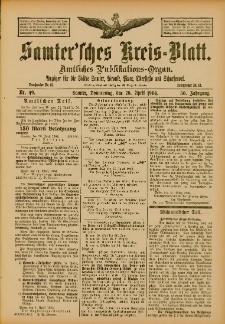 Samtersches Kreis-Blatt = Dziennik Powiatu Szamotulskiego 1904.04.28 Jg.50 Nr49