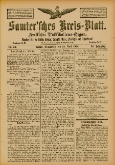 Samtersches Kreis-Blatt = Dziennik Powiatu Szamotulskiego 1904.04.30 Jg.50 Nr50