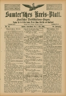 Samtersches Kreis-Blatt = Dziennik Powiatu Szamotulskiego 1904.05.07 Jg.50 Nr53