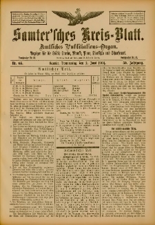 Samtersches Kreis-Blatt = Dziennik Powiatu Szamotulskiego 1904.06.02 Jg.50 Nr63
