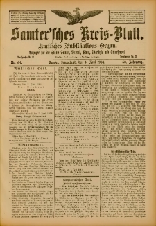 Samtersches Kreis-Blatt = Dziennik Powiatu Szamotulskiego 1904.06.04 Jg.50 Nr64