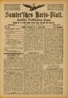 Samtersches Kreis-Blatt = Dziennik Powiatu Szamotulskiego 1904.06.07 Jg.50 Nr65