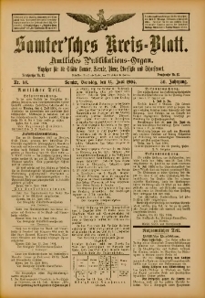 Samtersches Kreis-Blatt = Dziennik Powiatu Szamotulskiego 1904.06.14 Jg.50 Nr68