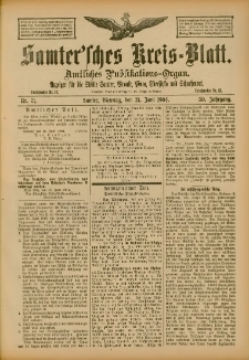 Samtersches Kreis-Blatt = Dziennik Powiatu Szamotulskiego 1904.06.21 Jg.50 Nr71