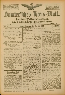 Samtersches Kreis-Blatt = Dziennik Powiatu Szamotulskiego 1904.06.25 Jg.50 Nr73