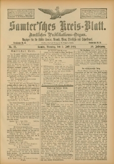 Samtersches Kreis-Blatt = Dziennik Powiatu Szamotulskiego 1904.07.05 Jg.50 Nr77
