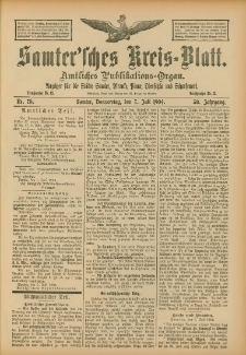 Samtersches Kreis-Blatt = Dziennik Powiatu Szamotulskiego 1904.07.07 Jg.50 Nr78