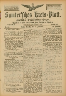 Samtersches Kreis-Blatt = Dziennik Powiatu Szamotulskiego 1904.07.19 Jg.50 Nr83