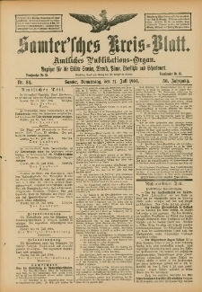 Samtersches Kreis-Blatt = Dziennik Powiatu Szamotulskiego 1904.07.21 Jg.50 Nr84
