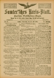 Samtersches Kreis-Blatt = Dziennik Powiatu Szamotulskiego 1904.07.28 Jg.50 Nr87