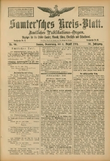Samtersches Kreis-Blatt = Dziennik Powiatu Szamotulskiego 1904.08.04 Jg.50 Nr90
