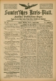 Samtersches Kreis-Blatt = Dziennik Powiatu Szamotulskiego 1904.08.16 Jg.50 Nr95