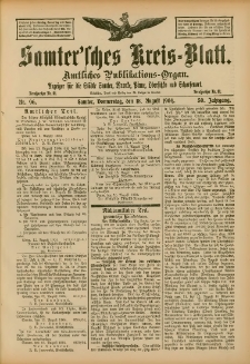 Samtersches Kreis-Blatt = Dziennik Powiatu Szamotulskiego 1904.08.18 Jg.50 Nr96