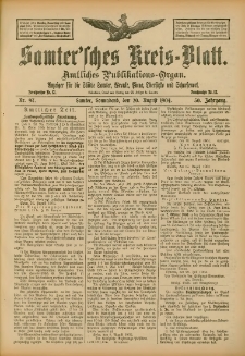 Samtersches Kreis-Blatt = Dziennik Powiatu Szamotulskiego 1904.08.20 Jg.50 Nr97