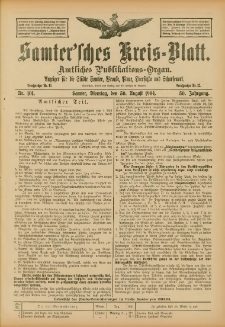 Samtersches Kreis-Blatt = Dziennik Powiatu Szamotulskiego 1904.08.30 Jg.50 Nr101