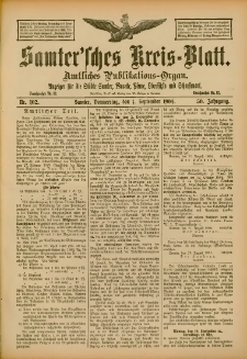Samtersches Kreis-Blatt = Dziennik Powiatu Szamotulskiego 1904.09.01 Jg.50 Nr102