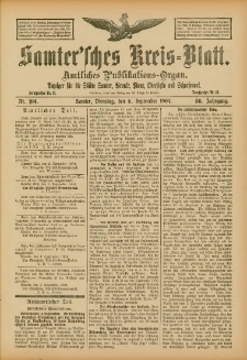 Samtersches Kreis-Blatt = Dziennik Powiatu Szamotulskiego 1904.09.06 Jg.50 Nr104