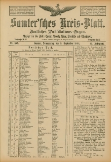 Samtersches Kreis-Blatt = Dziennik Powiatu Szamotulskiego 1904.09.08 Jg.50 Nr105