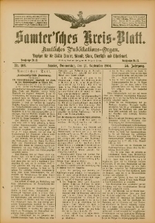 Samtersches Kreis-Blatt = Dziennik Powiatu Szamotulskiego 1904.09.15 Jg.50 Nr108