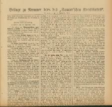 Beilage zu Nummer 108 des Samterschen Kreisblattes = Dodatek do Nr.108 dziennika powiatowego Szamotulskiego 1904.09.15 Jg.50