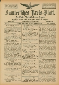Samtersches Kreis-Blatt = Dziennik Powiatu Szamotulskiego 1904.09.22 Jg.50 Nr111