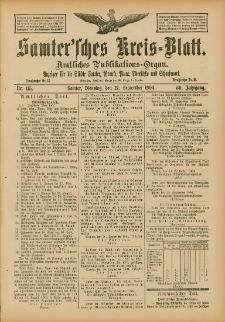 Samtersches Kreis-Blatt = Dziennik Powiatu Szamotulskiego 1904.09.27 Jg.50 Nr113