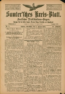 Samtersches Kreis-Blatt = Dziennik Powiatu Szamotulskiego 1903.01.03 Jg.49 Nr2