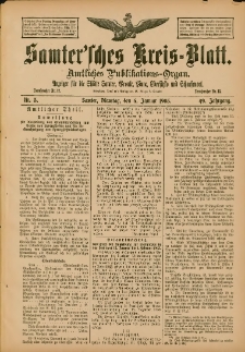 Samtersches Kreis-Blatt = Dziennik Powiatu Szamotulskiego 1903.01.06 Jg.49 Nr3
