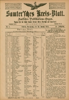 Samtersches Kreis-Blatt = Dziennik Powiatu Szamotulskiego 1903.01.15 Jg.49 Nr7