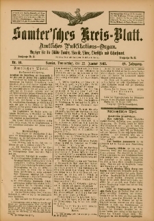 Samtersches Kreis-Blatt = Dziennik Powiatu Szamotulskiego 1903.01.22 Jg.49 Nr10