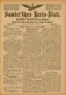 Samtersches Kreis-Blatt = Dziennik Powiatu Szamotulskiego 1903.02.17 Jg.49 Nr21