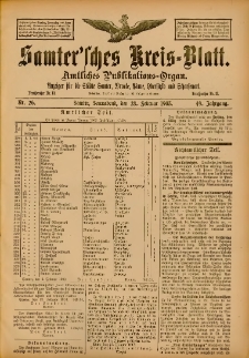 Samtersches Kreis-Blatt = Dziennik Powiatu Szamotulskiego 1903.02.28 Jg.49 Nr26