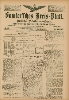 Samtersches Kreis-Blatt = Dziennik Powiatu Szamotulskiego 1903.03.26 Jg.49 Nr37
