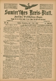 Samtersches Kreis-Blatt = Dziennik Powiatu Szamotulskiego 1903.04.02 Jg.49 Nr40