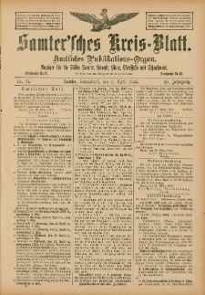Samtersches Kreis-Blatt = Dziennik Powiatu Szamotulskiego 1903.04.04 Jg.49 Nr41