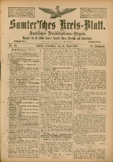Samtersches Kreis-Blatt = Dziennik Powiatu Szamotulskiego 1903.04.18 Jg.49 Nr46