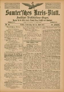 Samtersches Kreis-Blatt = Dziennik Powiatu Szamotulskiego 1903.04.23 Jg.49 Nr48