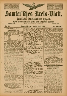 Samtersches Kreis-Blatt = Dziennik Powiatu Szamotulskiego 1903.04.28 Jg.49 Nr50