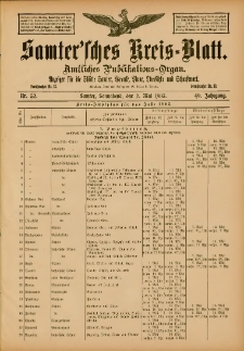 Samtersches Kreis-Blatt = Dziennik Powiatu Szamotulskiego 1903.05.02 Jg.49 Nr52