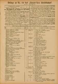 Beilage zu Nr.52 des Samterschen Kreisblatts = Dodatek do Nr.52 dziennika powiatowego Szamotulskiego 1903.05.02 Jg.49