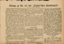 Beilage zu Nr.53 des Samterschen Kreisblattes = Dodatek do Nr.53 dziennika powiatowego Szamotulskiego 1903.05.05 Jg.49