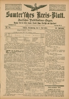 Samtersches Kreis-Blatt = Dziennik Powiatu Szamotulskiego 1903.05.07 Jg.49 Nr54