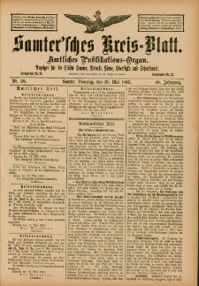 Samtersches Kreis-Blatt = Dziennik Powiatu Szamotulskiego 1903.05.19 Jg.49 Nr59
