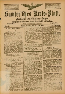 Samtersches Kreis-Blatt = Dziennik Powiatu Szamotulskiego 1903.05.26 Jg.49 Nr62