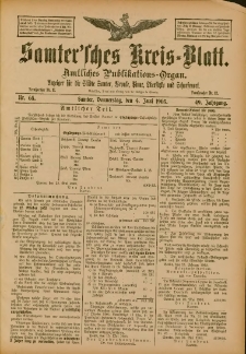 Samtersches Kreis-Blatt = Dziennik Powiatu Szamotulskiego 1903.06.04 Jg.49 Nr65